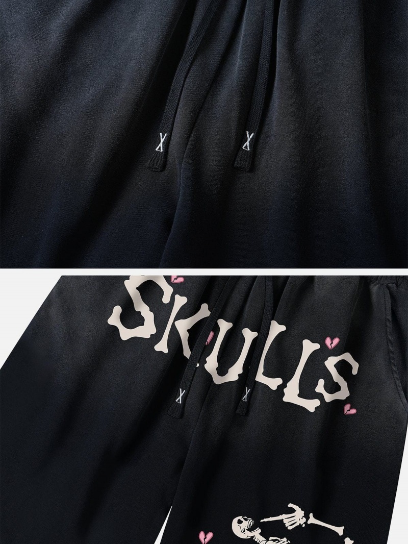 Noir  Short Aelfric Eden Skull Letter Print - NNJ-5620525